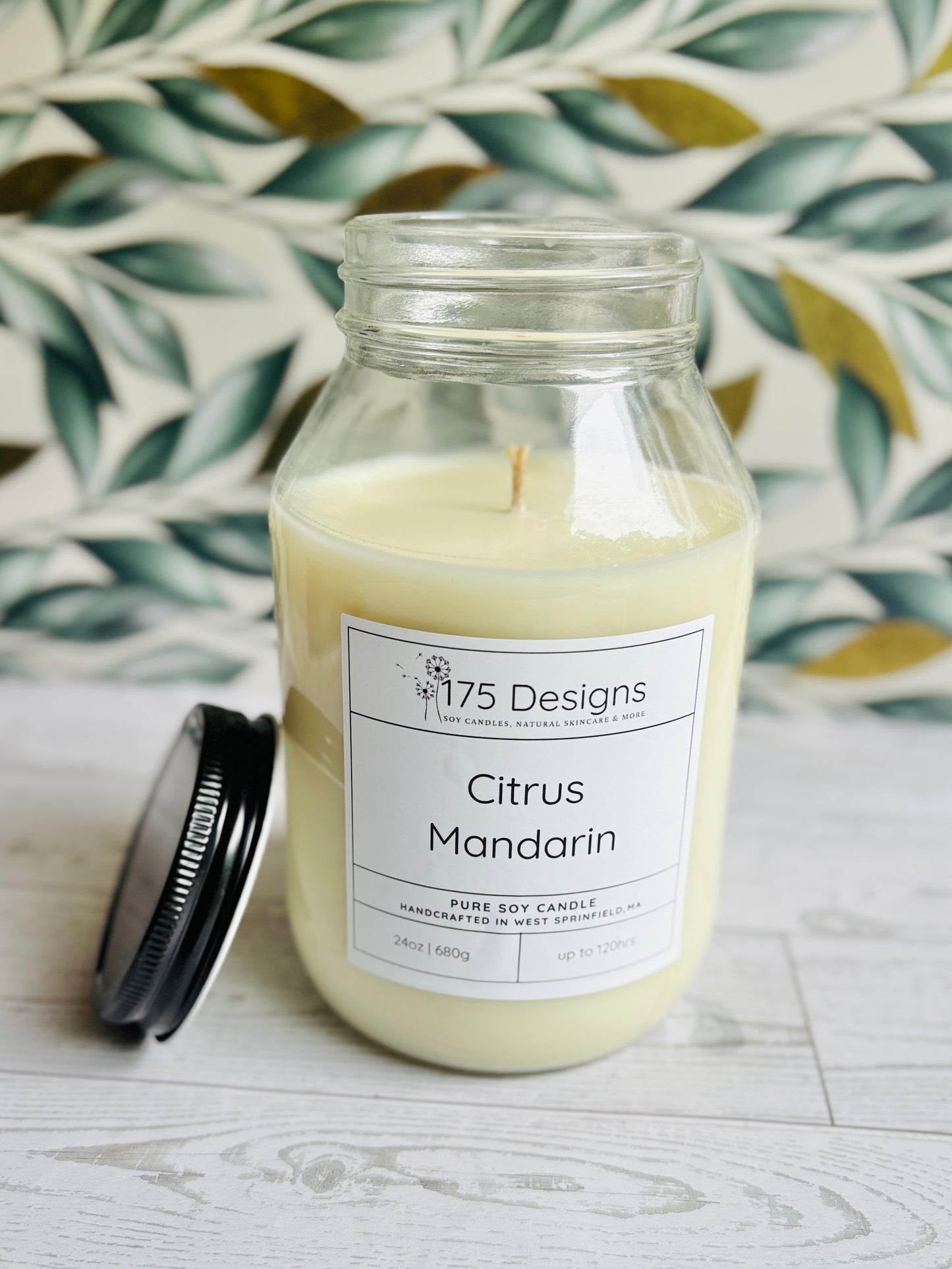 Hand-Poured Soy Candle | Citrus Mandarin