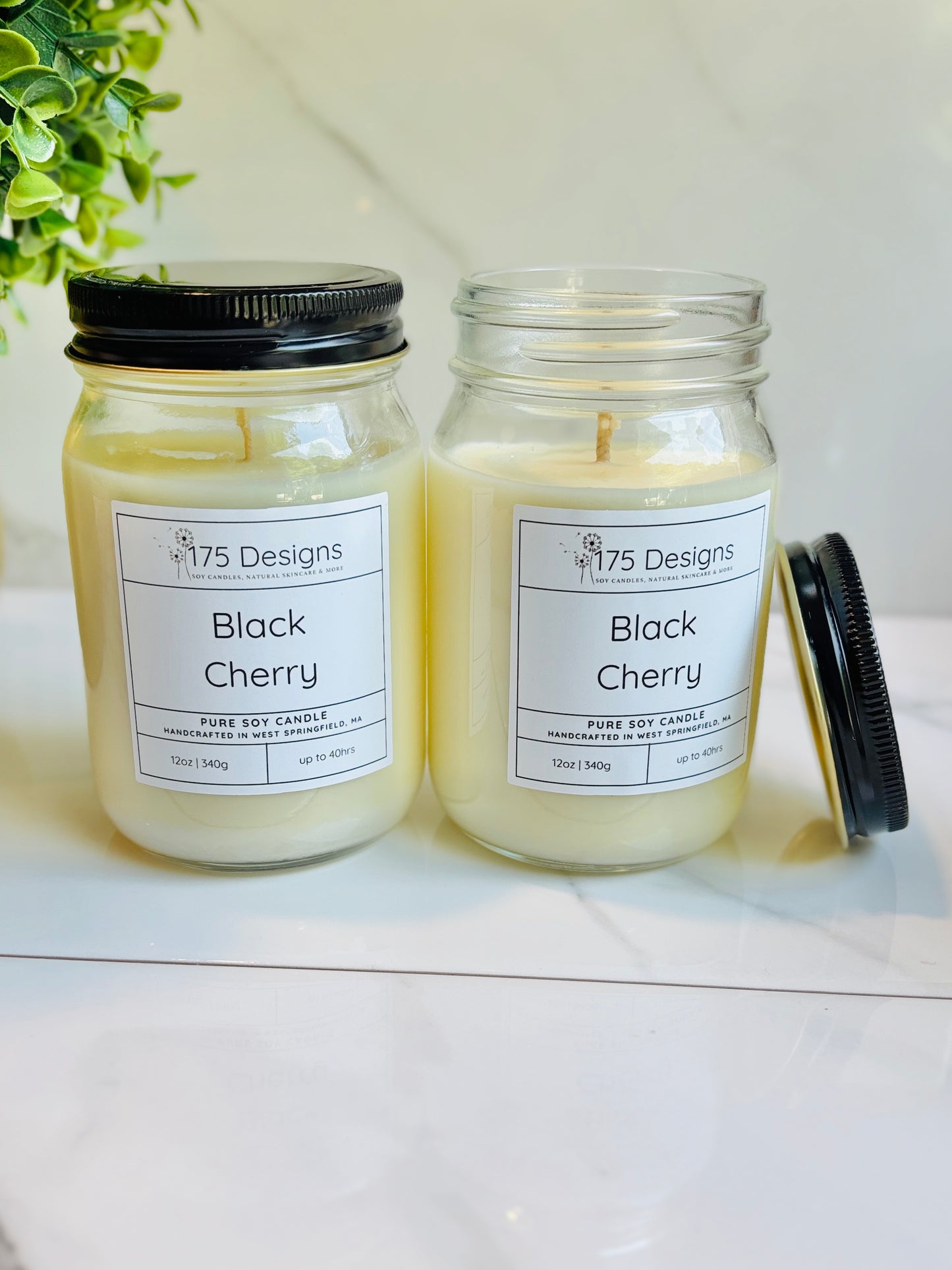 Hand-Poured Soy Candle | Black Cherry