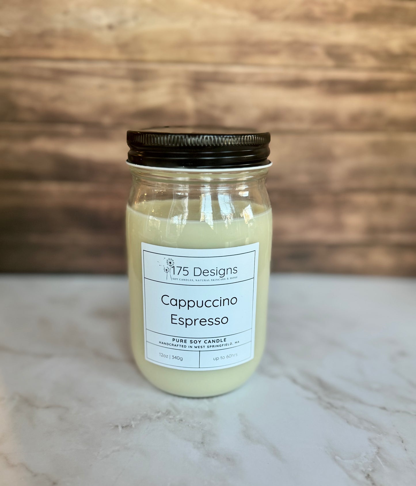 Hand-Poured Soy Candle | Cappuccino Espresso
