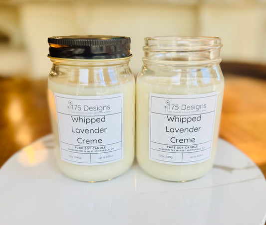 Hand-Poured Soy Candle | Whipped Lavender Creme