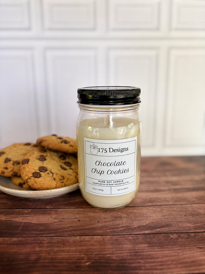 Hand-Poured Soy Candle | Chocolate Chip Cookies