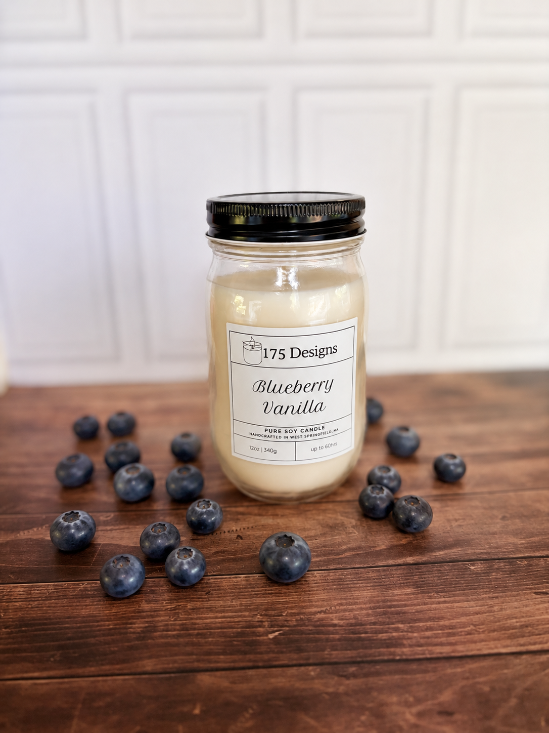 Hand-Poured Soy Candle | Blueberry Vanilla