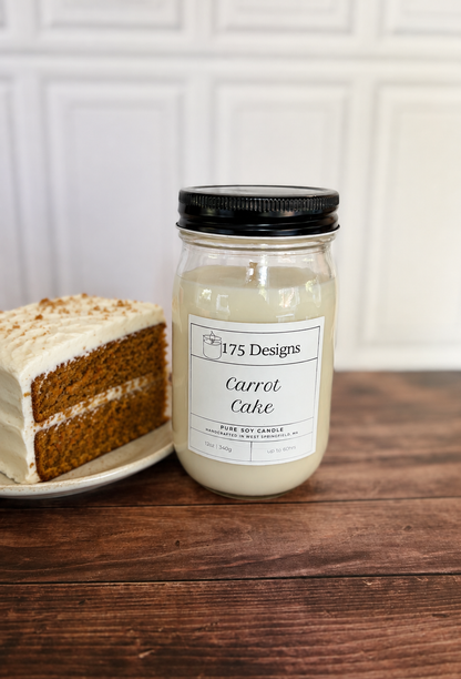 Hand-Poured Soy Candle | Carrot Cake