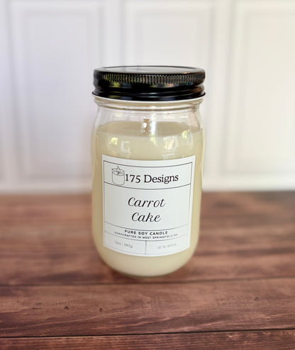 Hand-Poured Soy Candle | Carrot Cake