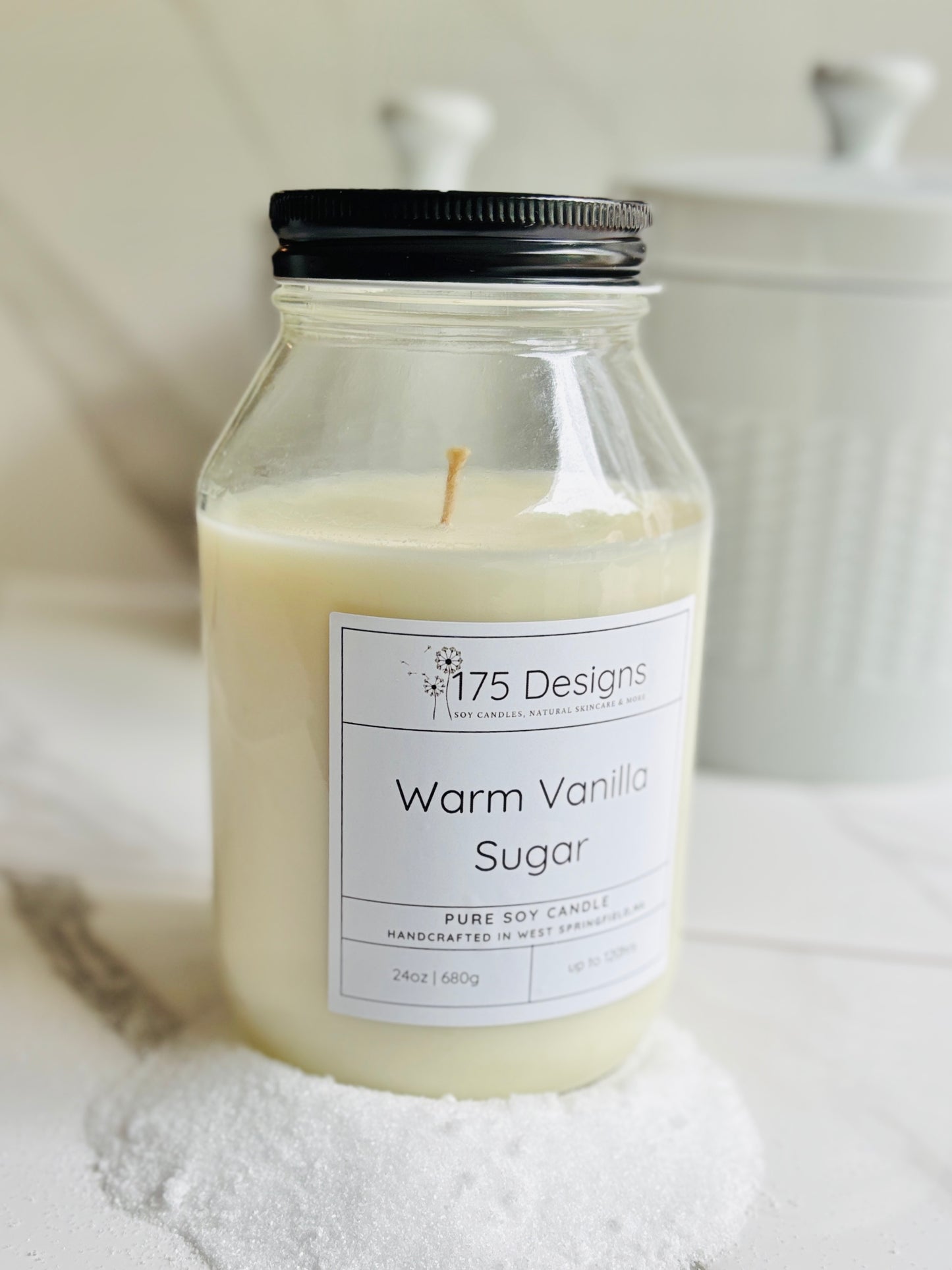Hand-Poured Soy Candle | Warm Vanilla Sugar