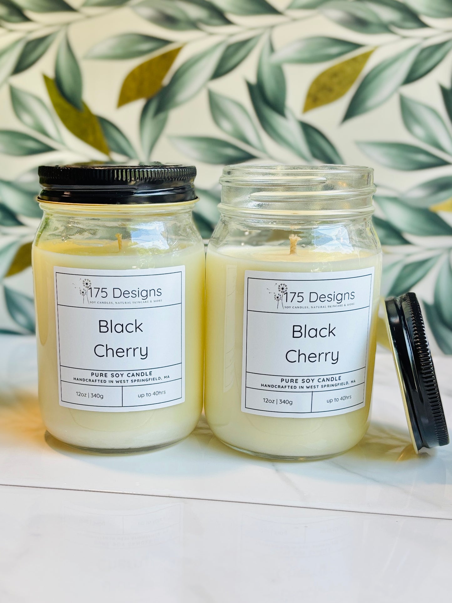 Hand-Poured Soy Candle | Black Cherry