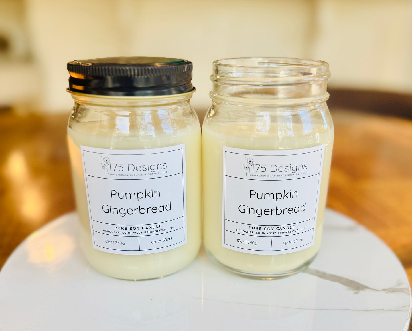 Hand-Poured Soy Candle | Pumpkin Gingerbread