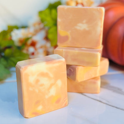 Handmade Soap | Fall Theme | Caramel Pumpkin Swirl