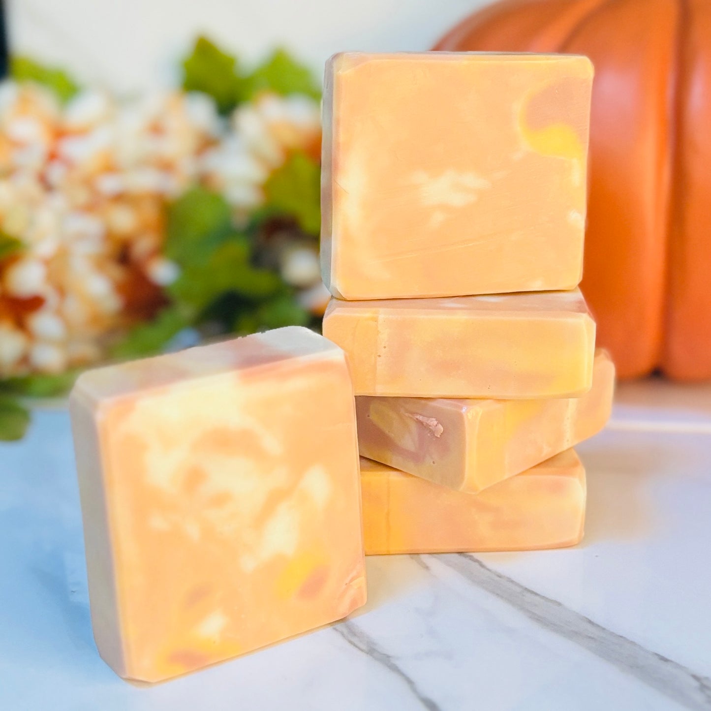 Handmade Soap | Fall Theme | Caramel Pumpkin Swirl