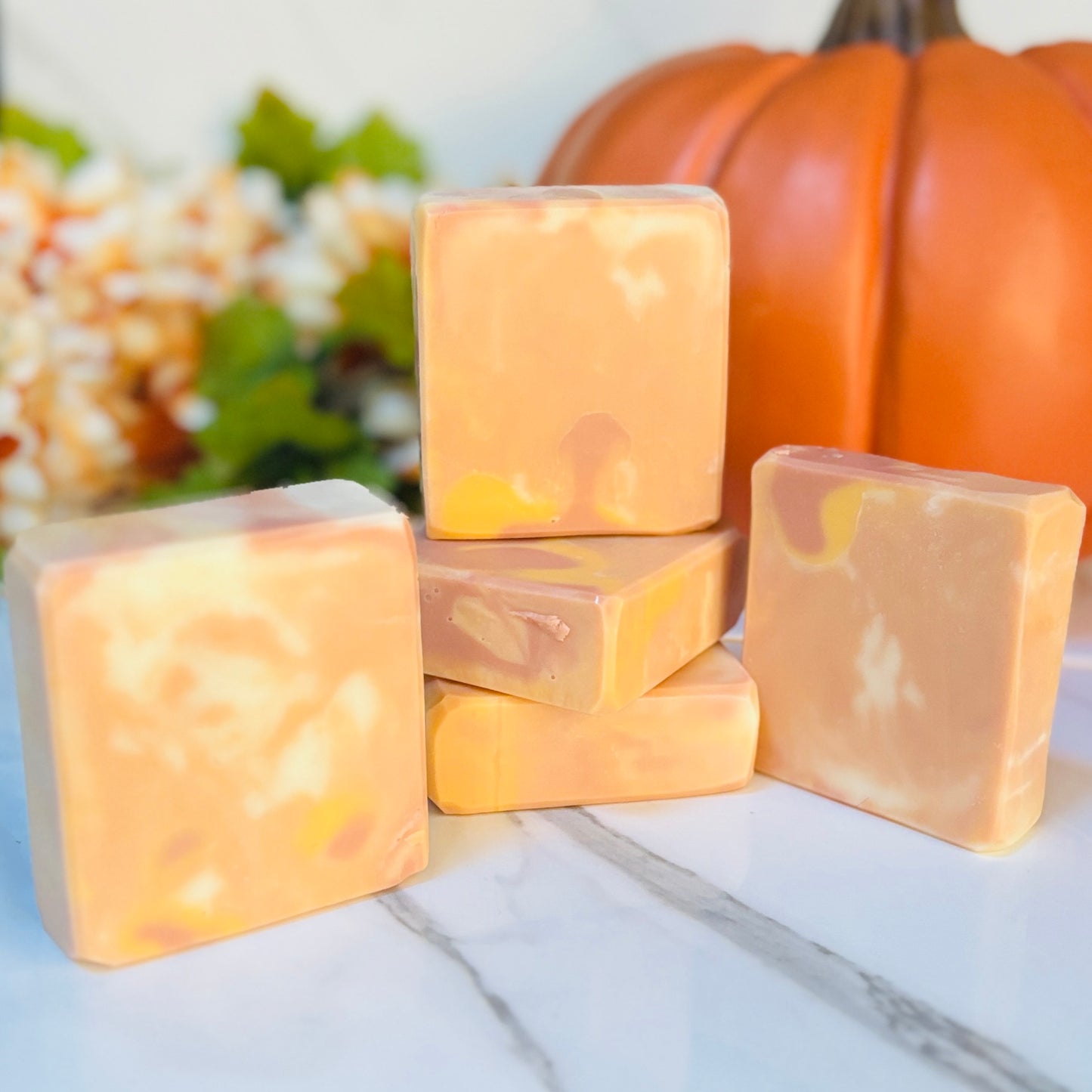 Handmade Soap | Fall Theme | Caramel Pumpkin Swirl