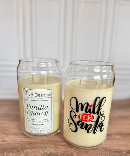Hand-Poured Soy Candles | Christmas Candles | Milk for Santa