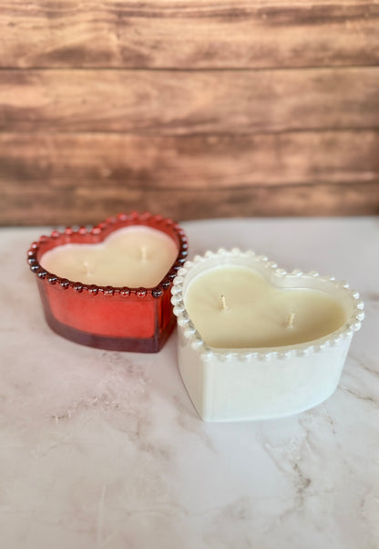 Hand-Poured Soy Candles | Valentines Day Candles | Hearts