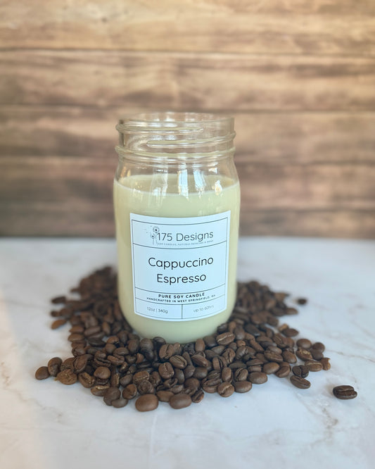 Hand-Poured Soy Candle | Cappuccino Espresso