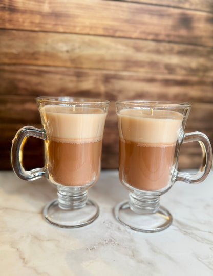 Hand-Poured Soy Candles | Irish Cream Coffee Drink ware