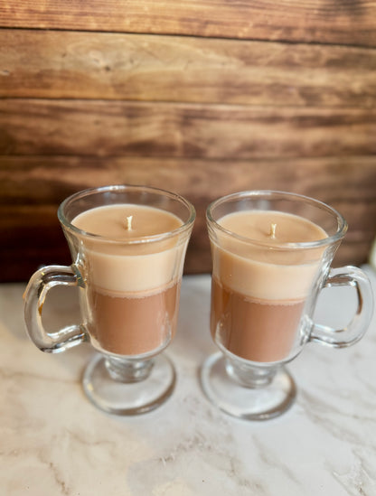 Hand-Poured Soy Candles | Irish Cream Coffee Drink ware