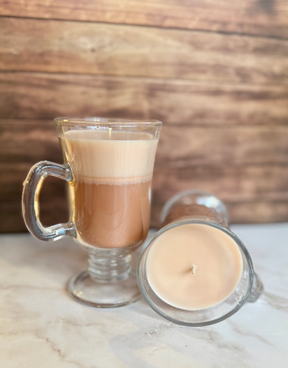 Hand-Poured Soy Candles | Irish Cream Coffee Drink ware