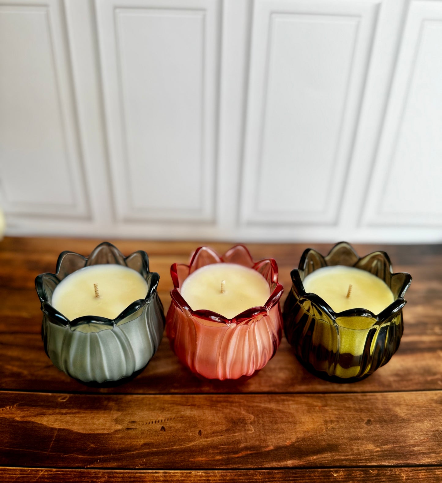 Hand-Poured Soy Candles | Flower Garden Trio