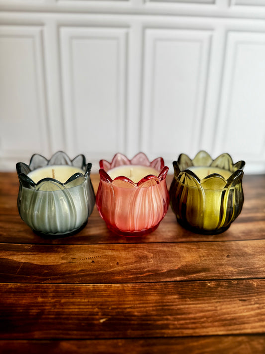 Hand-Poured Soy Candles | Flower Garden Trio